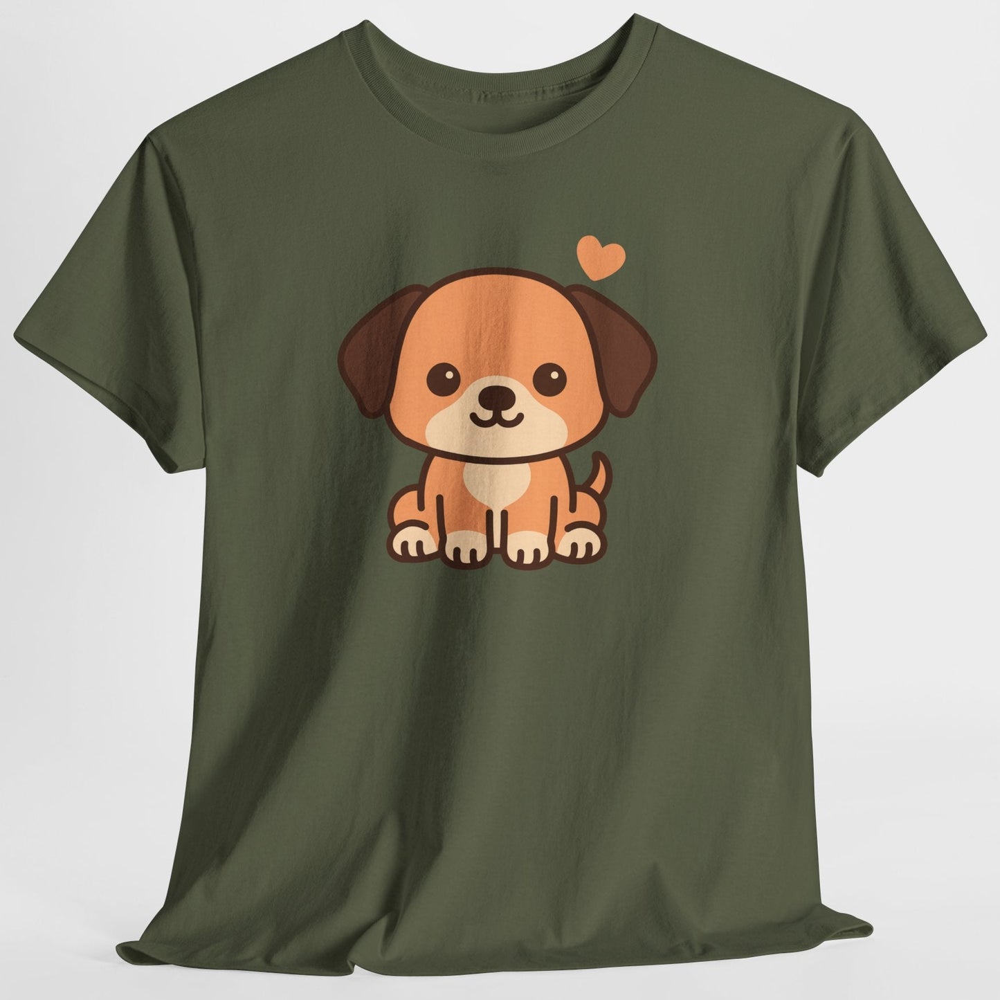 Cute Kawaii Dog with Heart Shirt