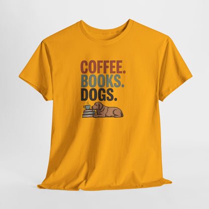 Coffee Books Dogs Shirt