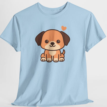 Cute Kawaii Dog with Heart Shirt