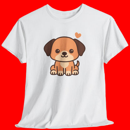 Cute Kawaii Dog with Heart Shirt