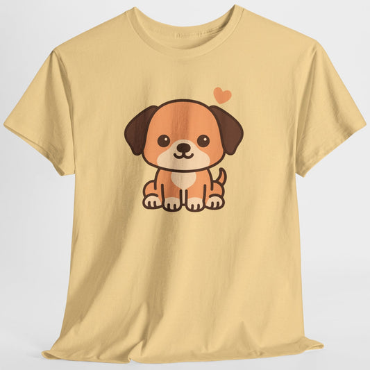 Cute Kawaii Dog with Heart Shirt