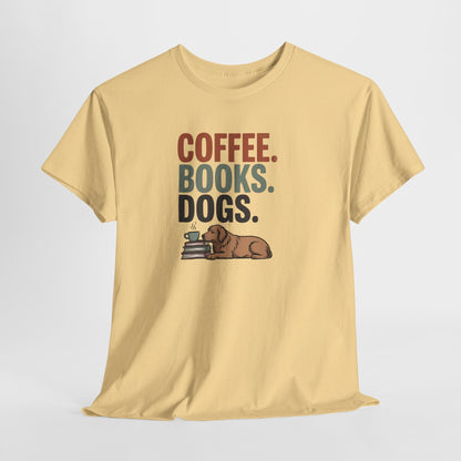 Coffee Books Dogs Shirt