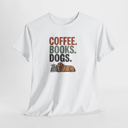 Coffee Books Dogs Shirt