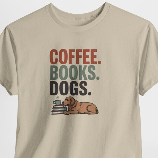 Coffee Books Dogs Shirt