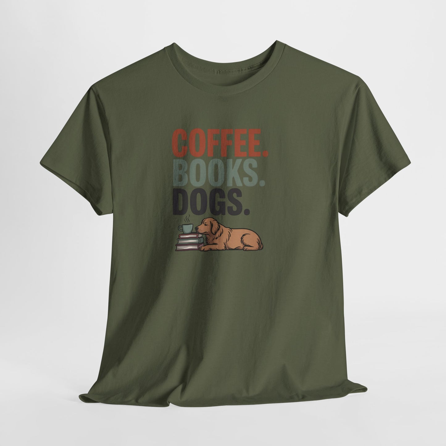 Coffee Books Dogs Shirt