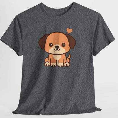 Cute Kawaii Dog with Heart Shirt