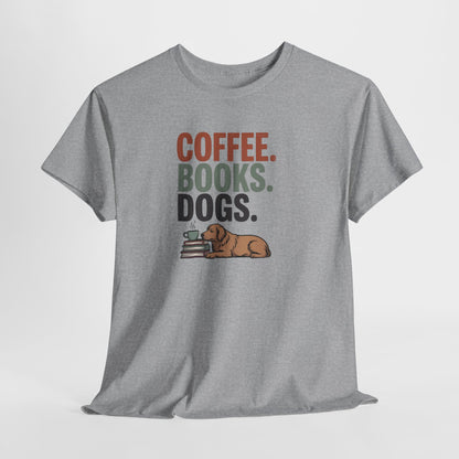 Coffee Books Dogs Shirt