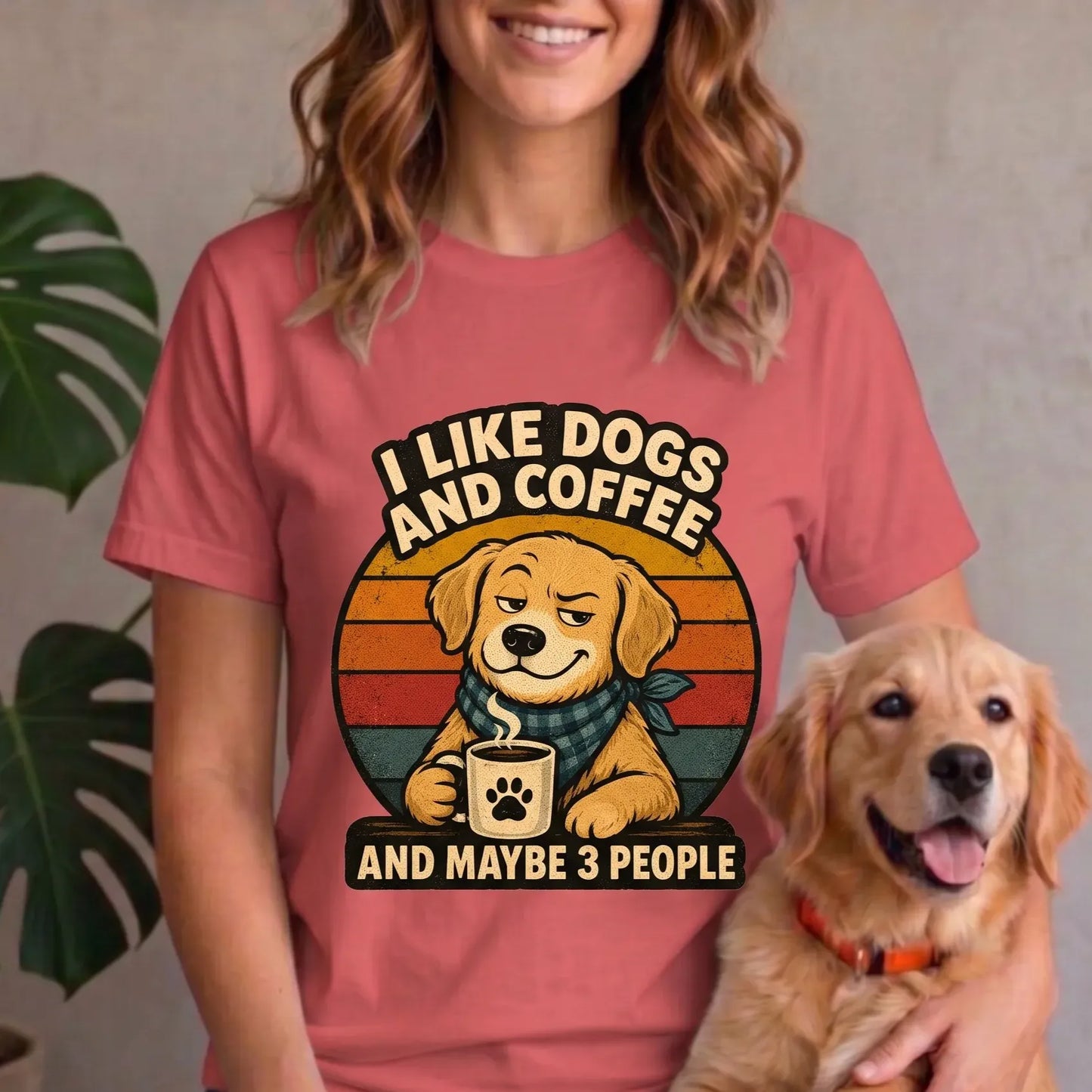 Coffee & Dogs Golden Retriever Shirt
