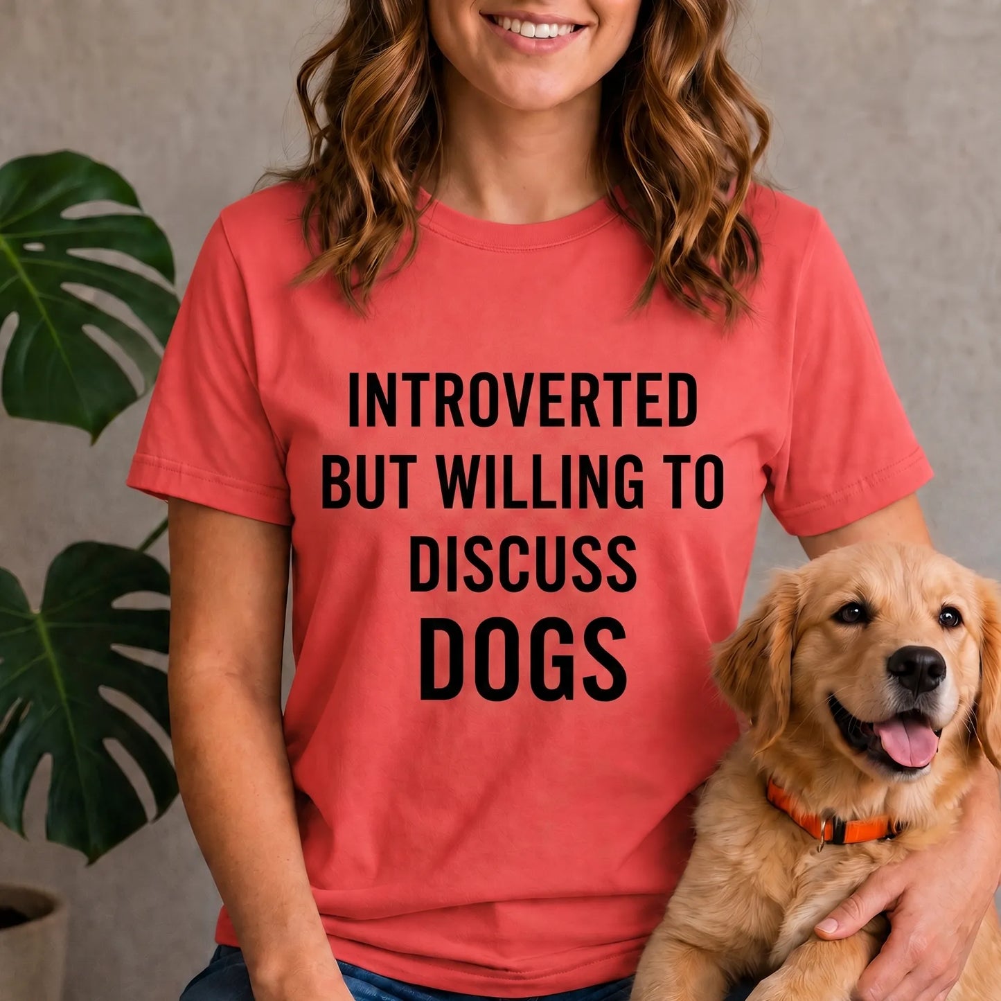 Introverted but willing to discuss dogs shirt