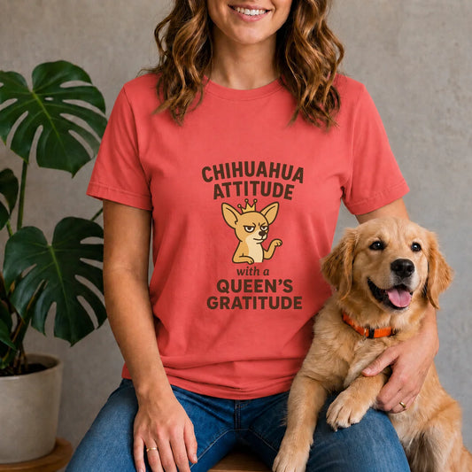 Chihuahua Attitude with a Queens Gratitude Shirt
