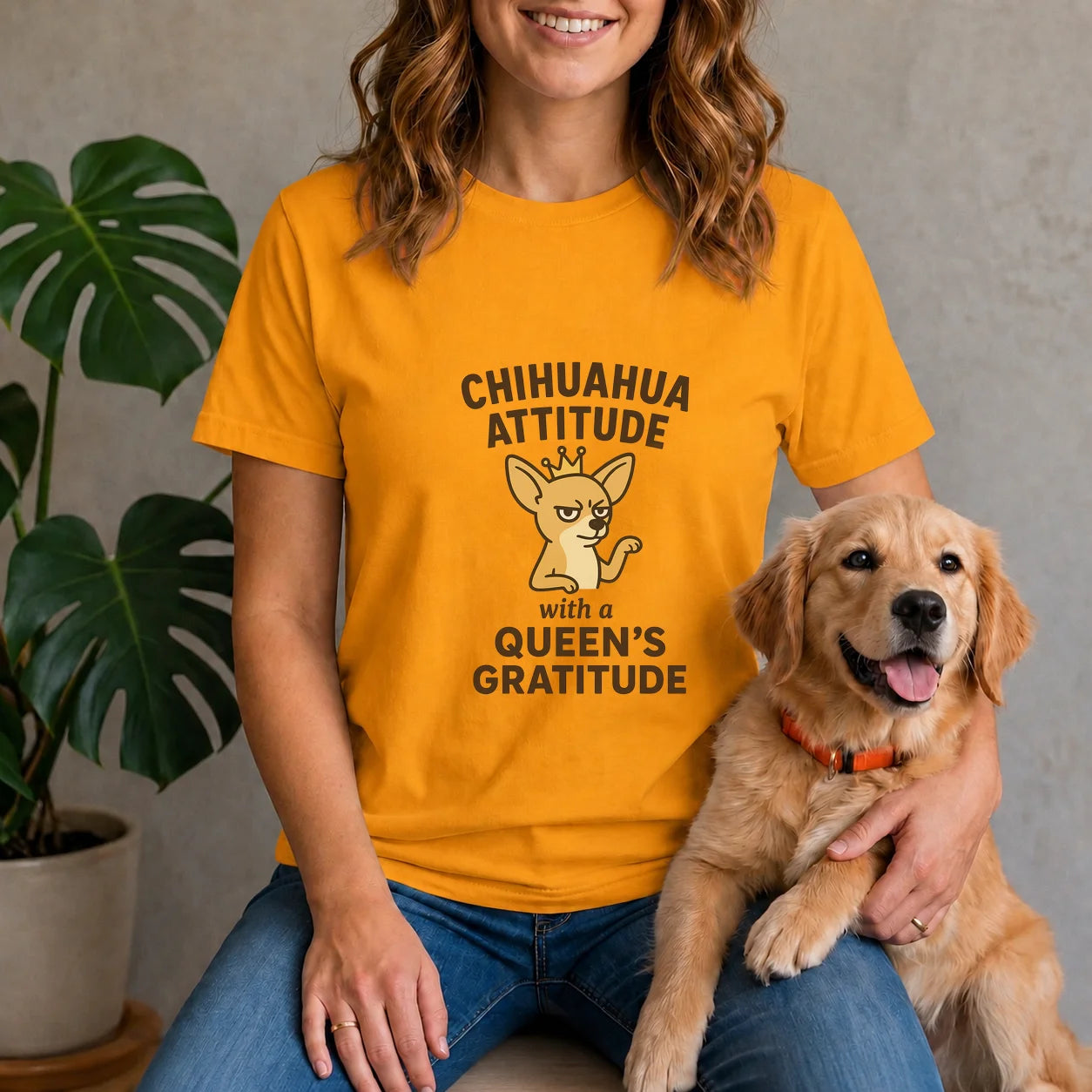 Chihuahua Attitude with a Queens Gratitude Shirt