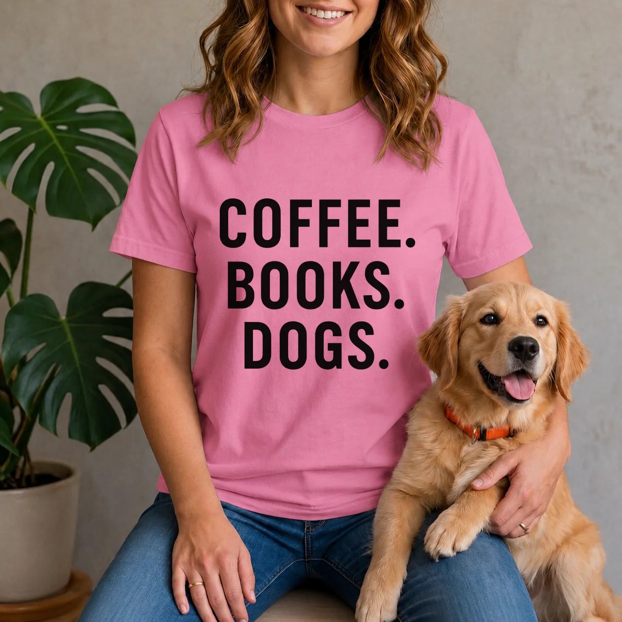 Coffee. Books. Dogs. Shirt