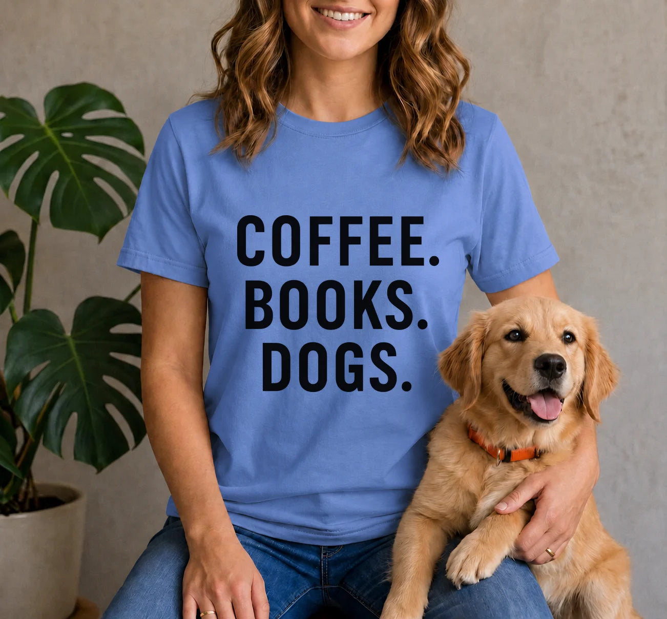 Coffee. Books. Dogs. Shirt