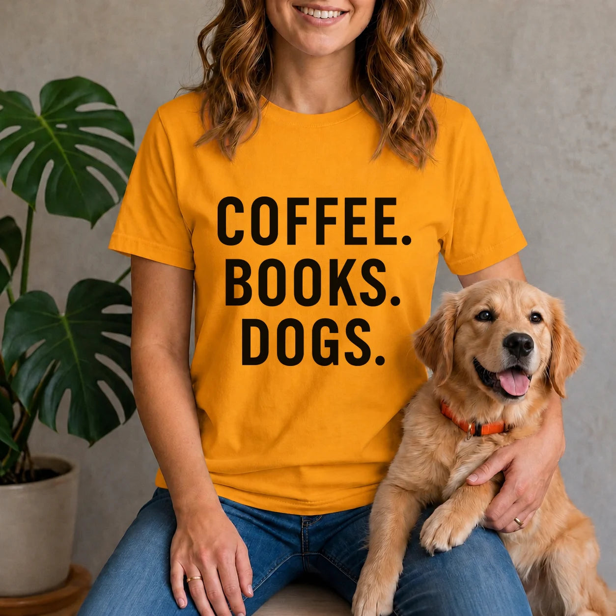 Coffee. Books. Dogs. Shirt