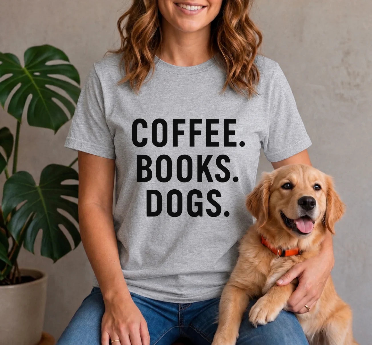 Coffee. Books. Dogs. Shirt