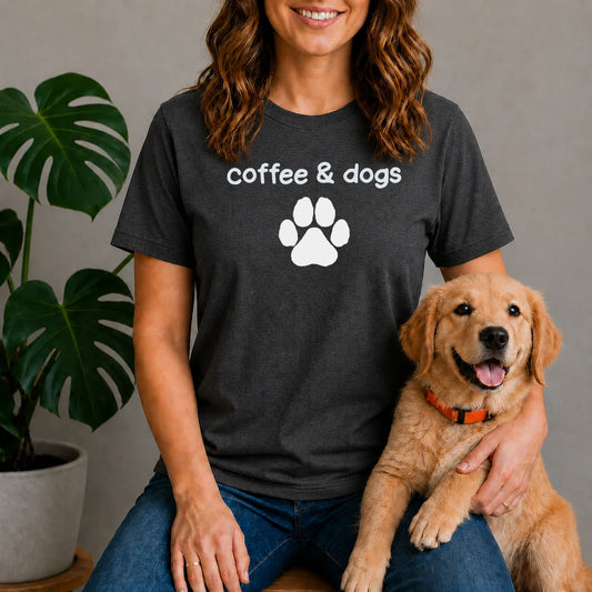 Coffee and Dog Paws Shirt