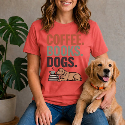 Coffee Books Dogs Shirt