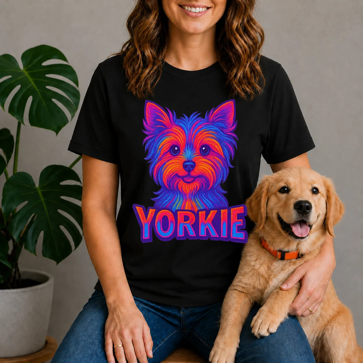 Neon Yorkie Shirt