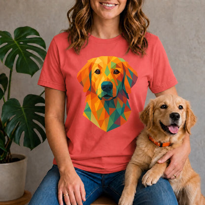 Geometric Golden Retriever Shirt