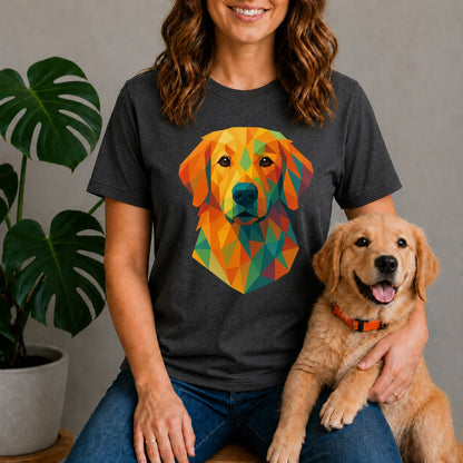 Geometric Golden Retriever Shirt