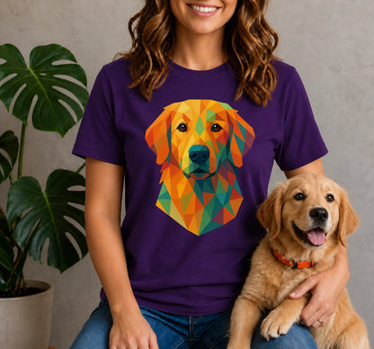 Geometric Golden Retriever Shirt