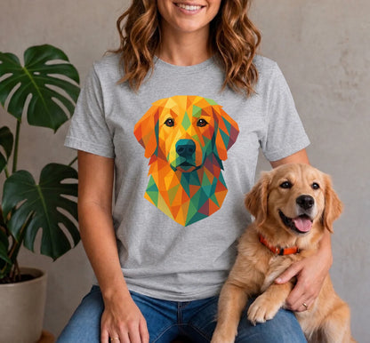 Geometric Golden Retriever Shirt