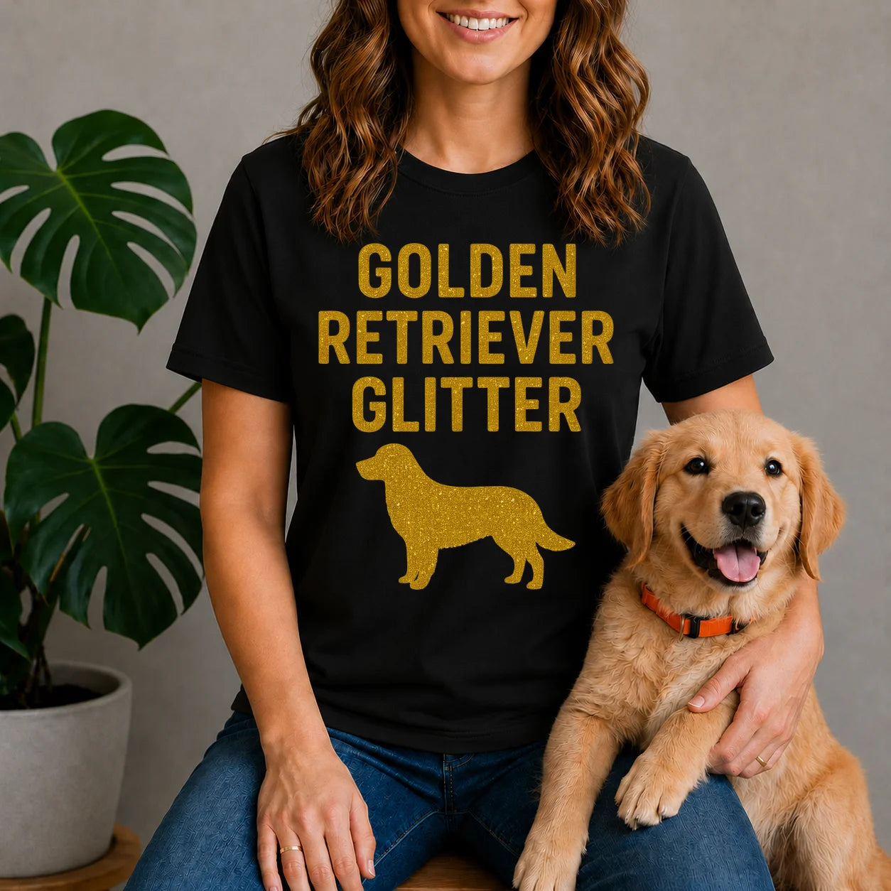 Golden Retriever Glitter Shirt