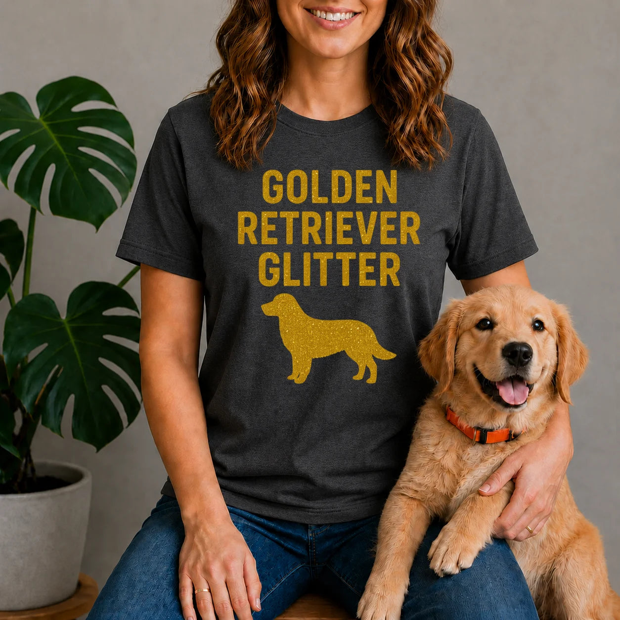 Golden Retriever Glitter Shirt