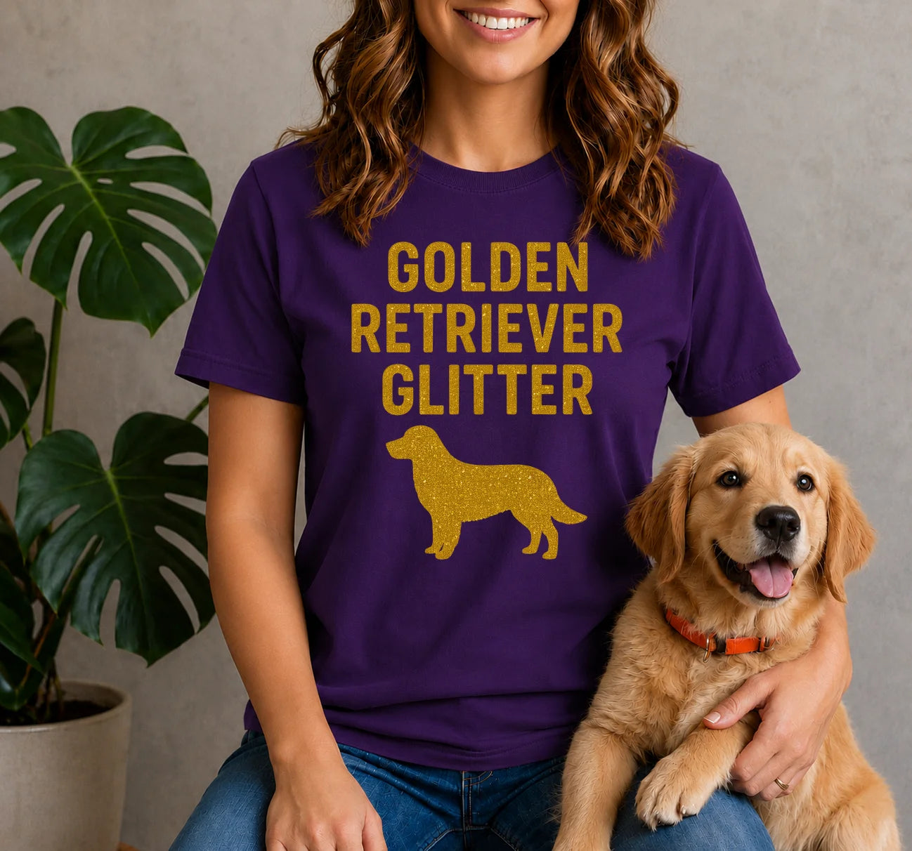 Golden Retriever Glitter Shirt