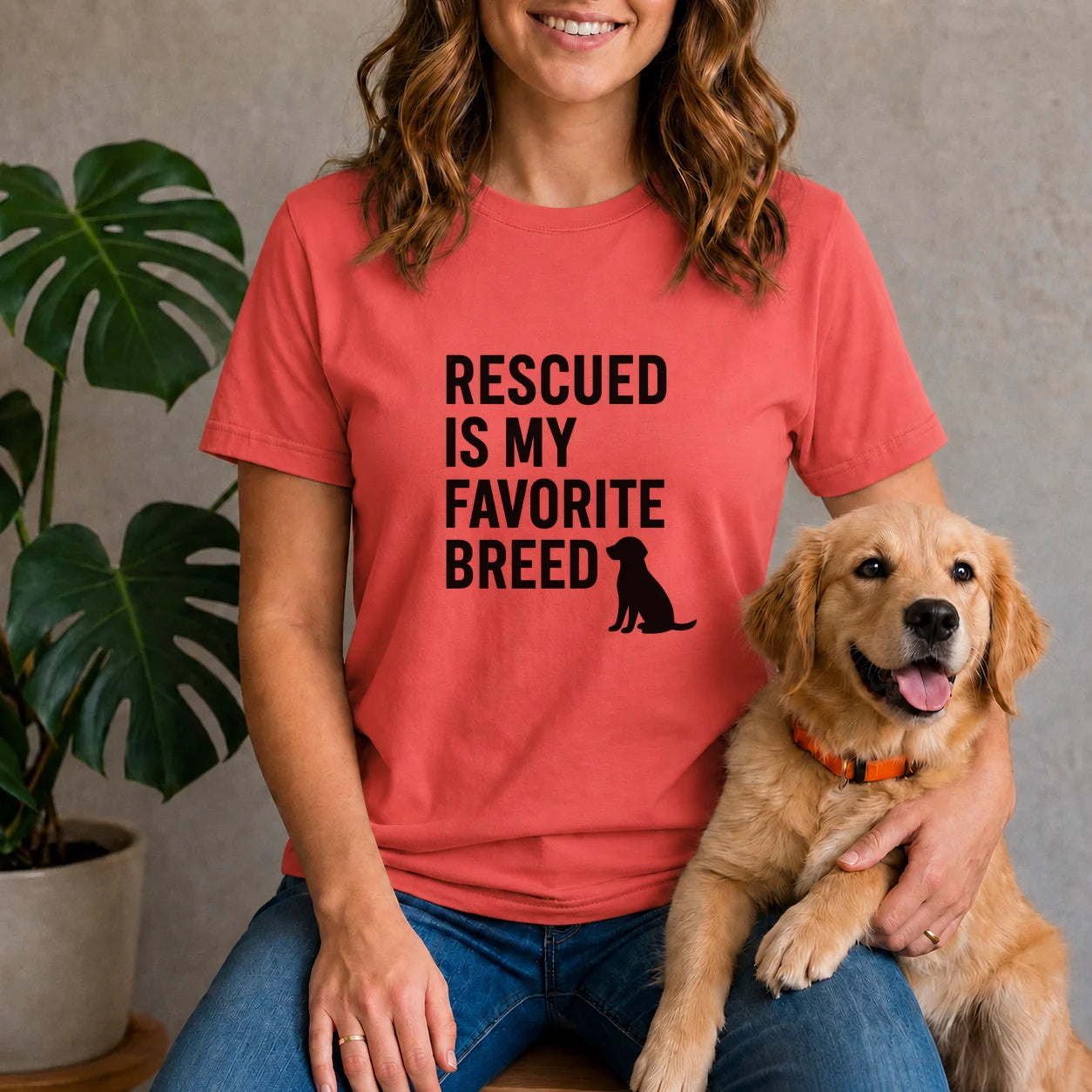 Rescued Is My Favorite Breed Silhouette Shirt