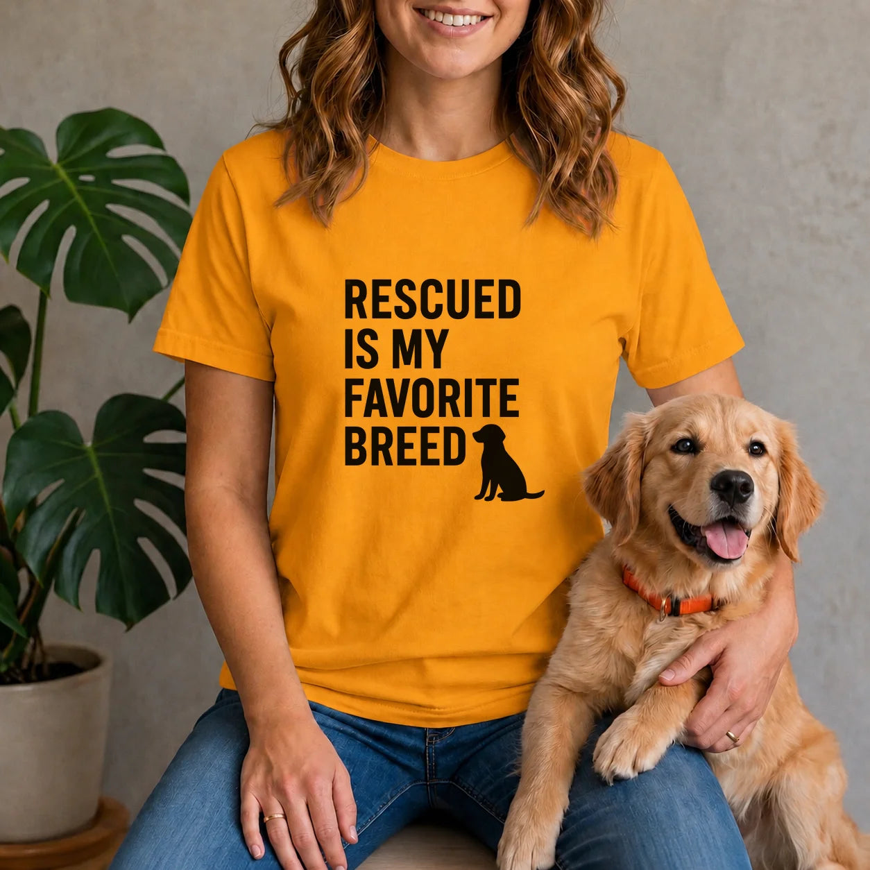 Rescued Is My Favorite Breed Silhouette Shirt