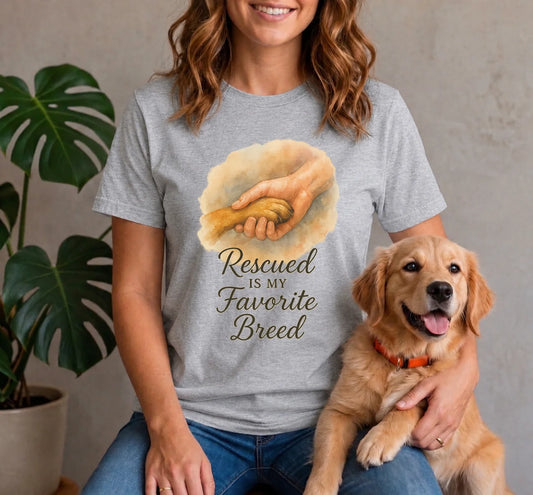 Rescued Is My Favorite Breed Shirt