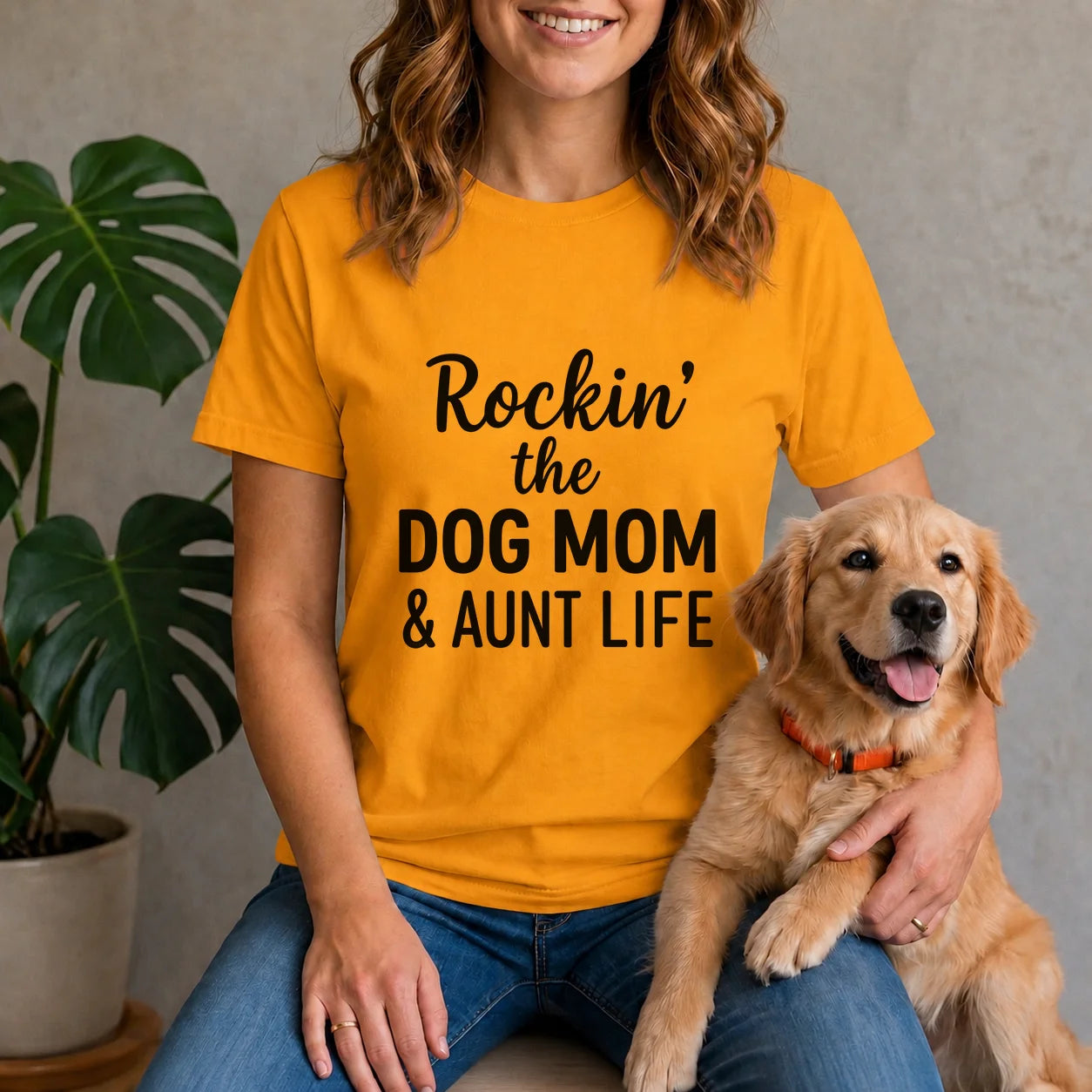 Rockin the Dog Mom and Aunt Life Shirt