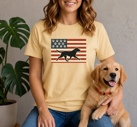 USA Dog Flag Shirt